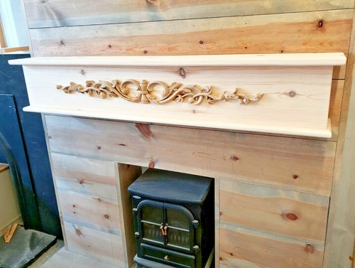 Real pine chunky mantle shelf - real,