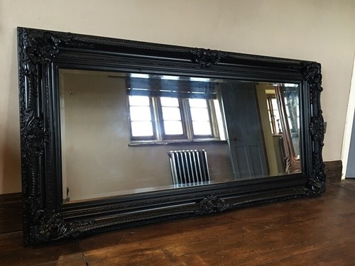 Matt black gilt ornate large - black,