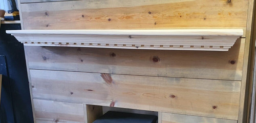 Real pine chunky mantle shelf - pine,