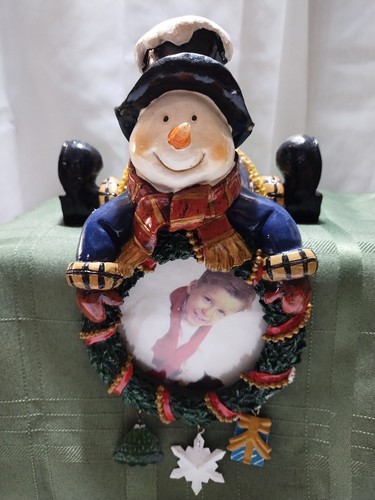 Snowman picture frame shelf - snowman,
