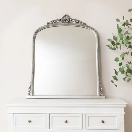 Antique silver ornate arch - silver,