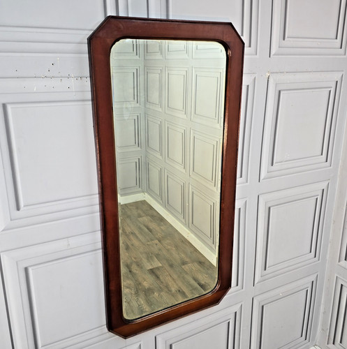 Antique mahogany wall mirror - antique,
