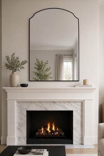 Black curved edge arched over - curved,