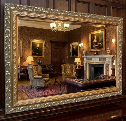 Large antique mirror gold - antique,