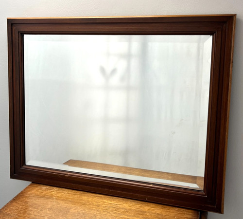 Vintage wooden framed bevelled - vintage,